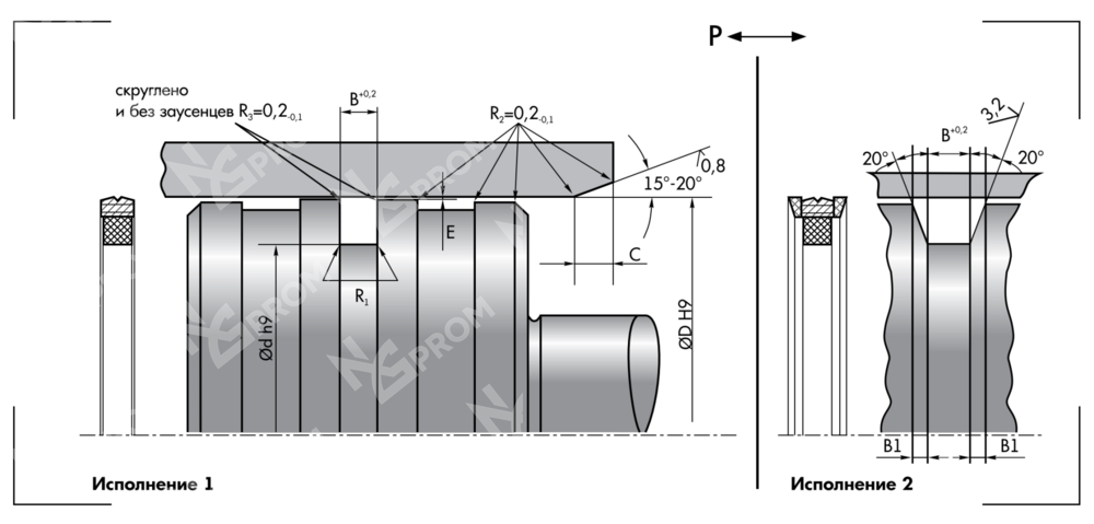 Уплотнение поршня P6-063 (063-52,5-4,2)