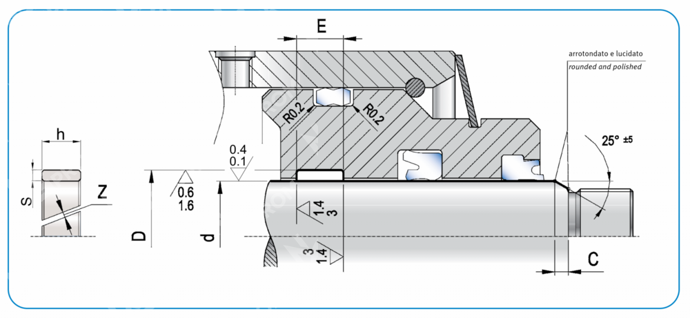 Направляющее кольцо HES 155-160-15 (HES 1600 1550 150 R0)