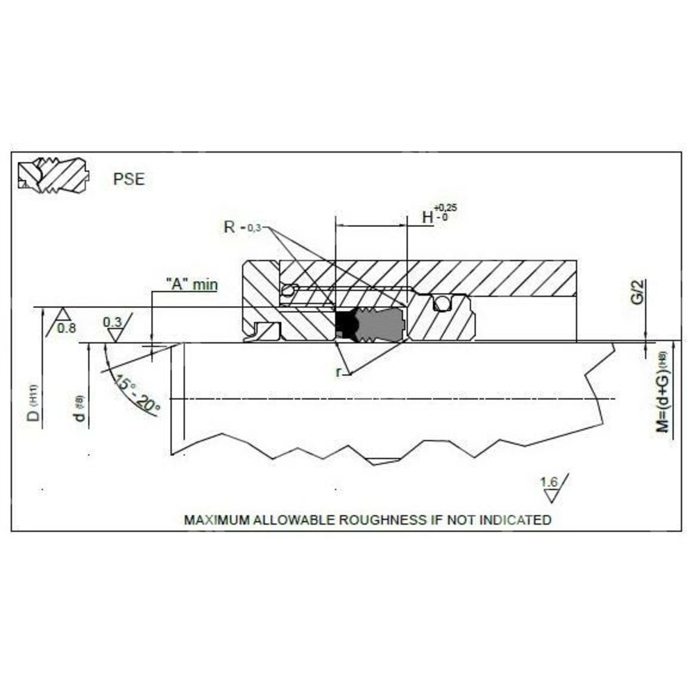 Уплотнение штока PSE 729 (60-75-25)