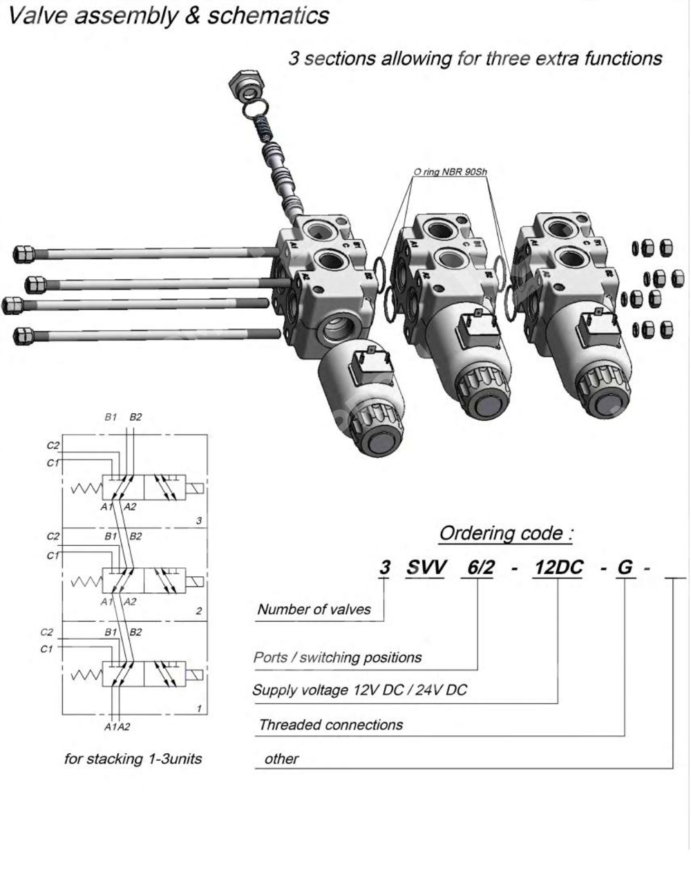 Дивертор электромагнитный SVV 90-24DC-G