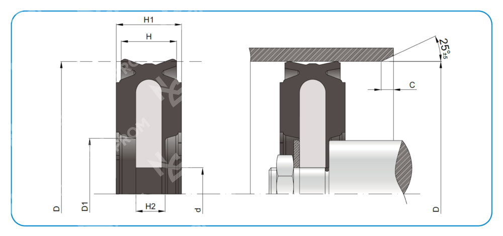 Уплотнение поршня MPC 8-3-4,2/5,2 (MPC 0080 0030 042 N3)