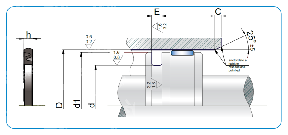 Уплотнение поршня SPS/N 60-48-3,9 (SPS/N 0600 0480 039 N1)