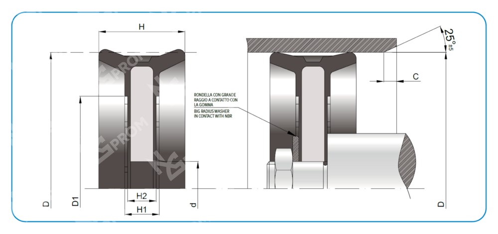 Уплотнение поршня MPP 250-30-35 (MPP 2500 0300 350 N2)