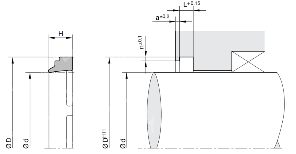 Грязесъемник A1 (GHP) 110-122-5,5/10