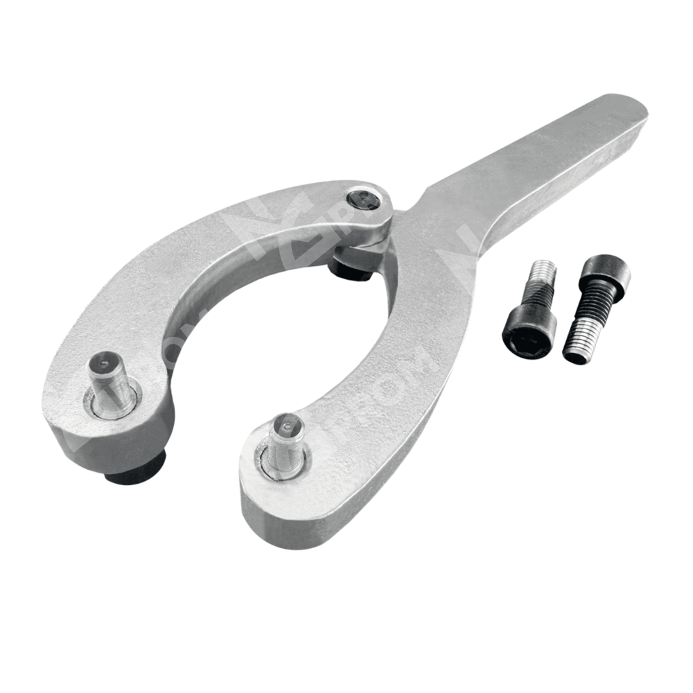 Универсальный ключ с двумя фиксаторами для разборки гидроцилиндров 20-210 мм. (Two retainers)