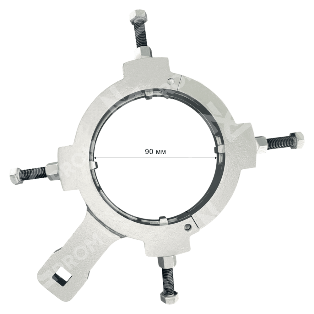 Универсальный ключ с четырьмя фиксаторами для разборки гидроцилиндров 90-165 мм. (Four retainers)