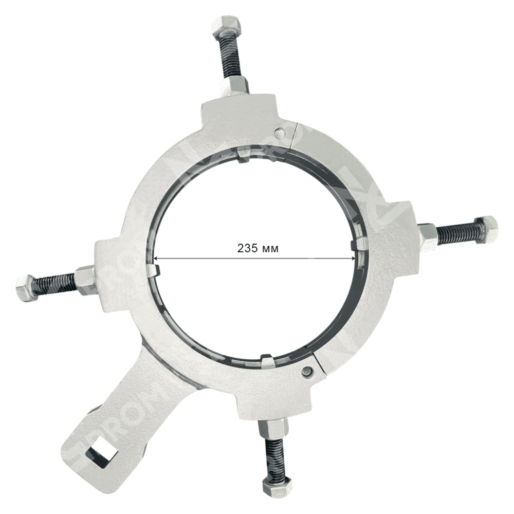 Универсальный ключ с четырьмя фиксаторами для разборки гидроцилиндров 235-305 мм. (Four retainers)