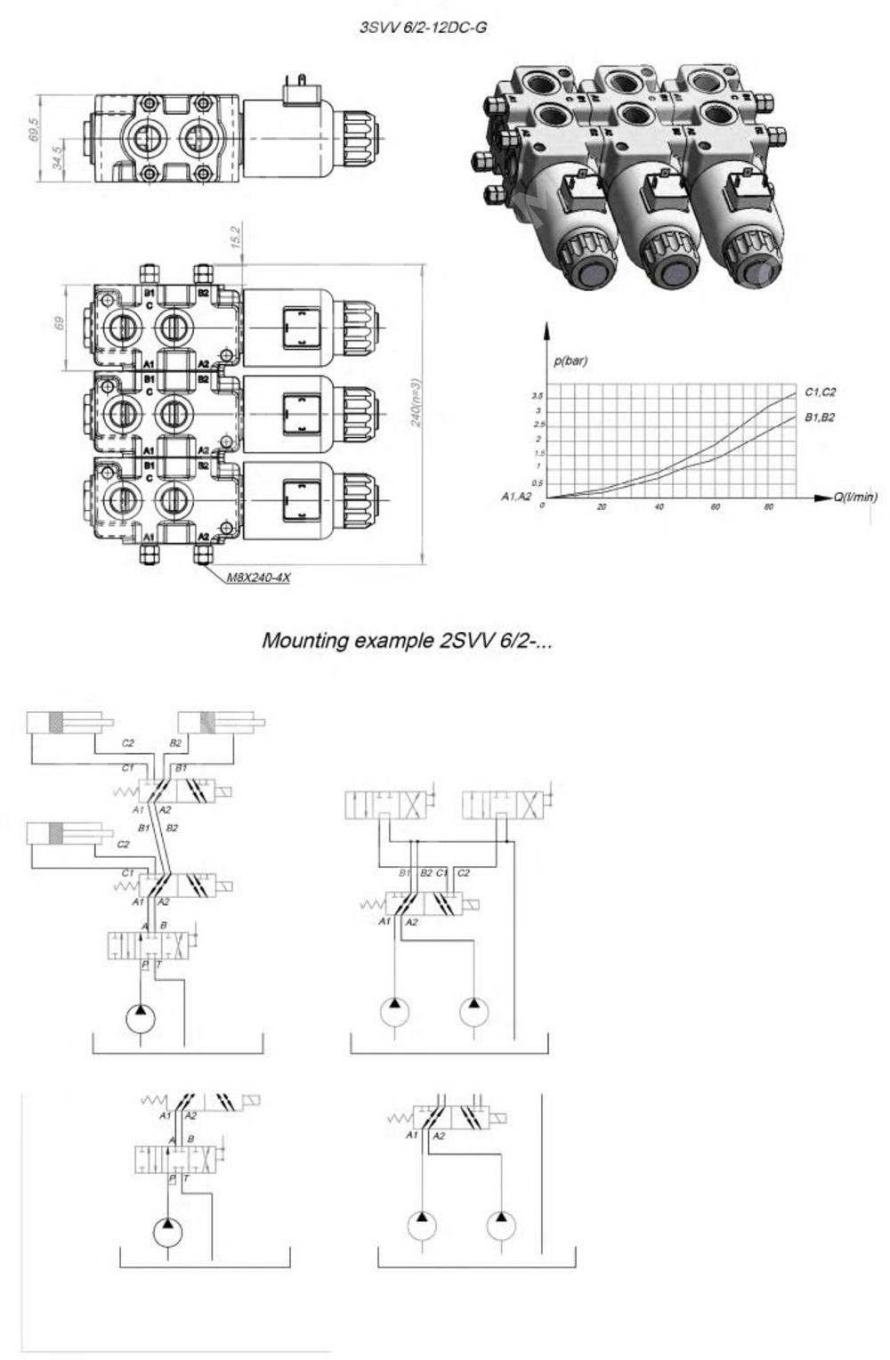Дивертор электромагнитный SVV 90-12DC-G