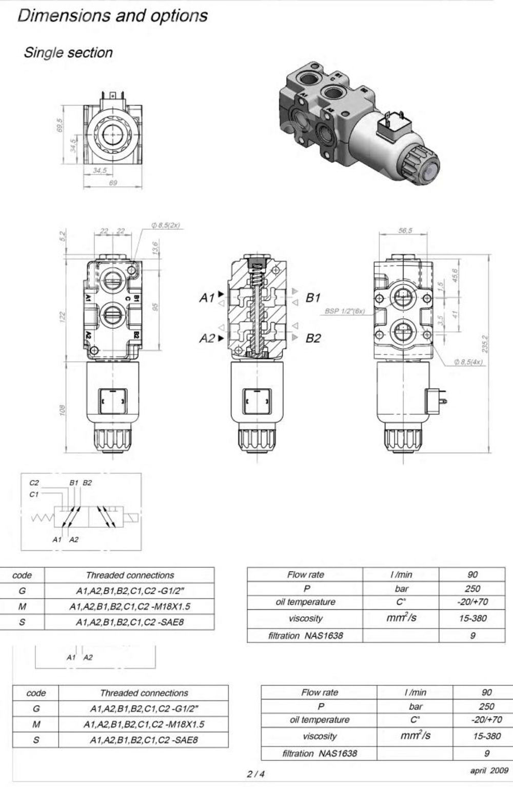 Дивертор электромагнитный SVV 90-12DC-G