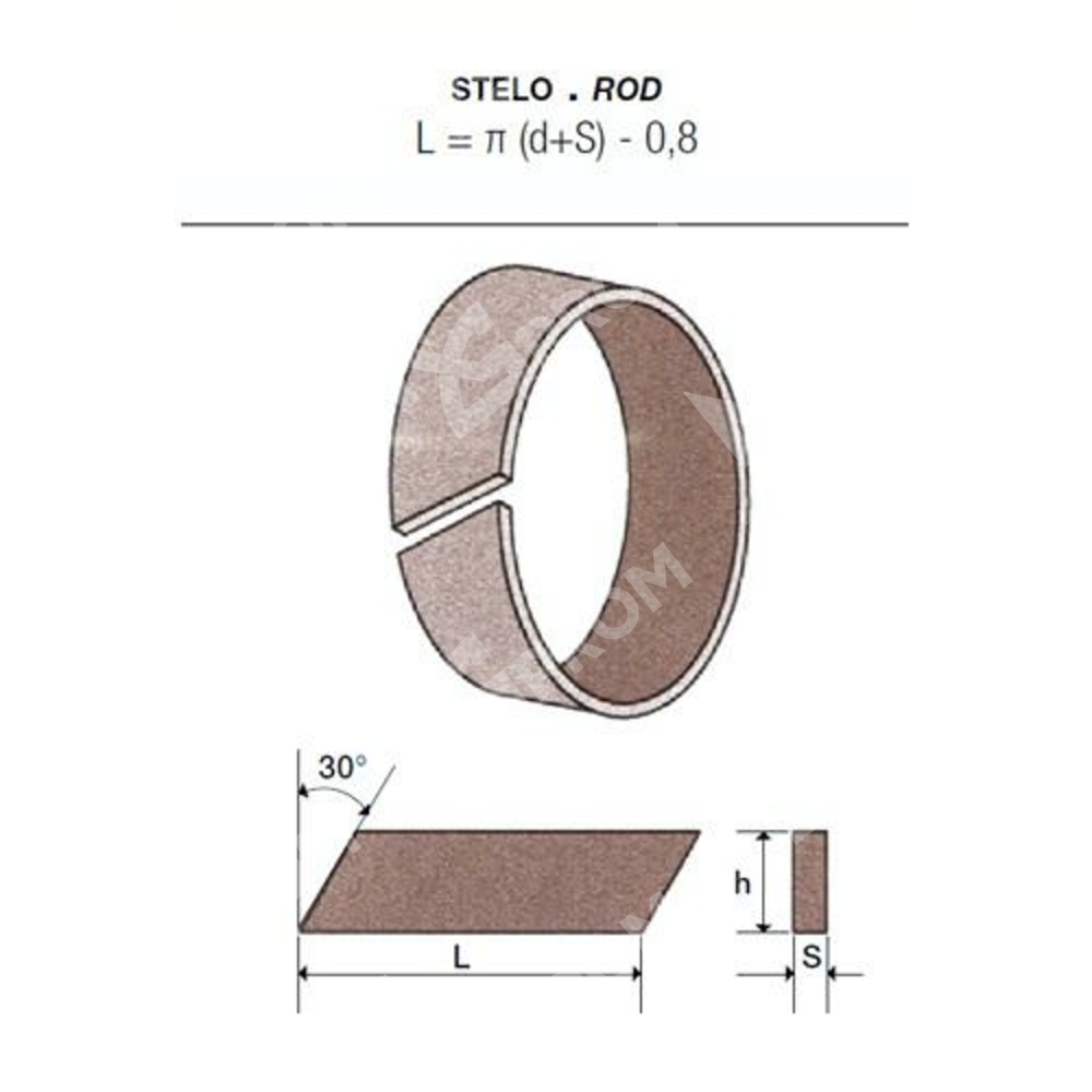 Направляющая лента NTB 9,7-2,5 (PTFE+Br40)