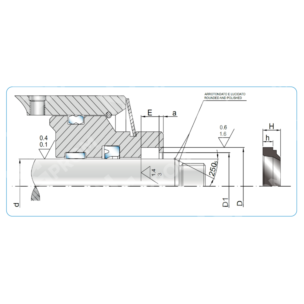 Грязесъемник R08 235-250-6,5/13 (R08 235250)