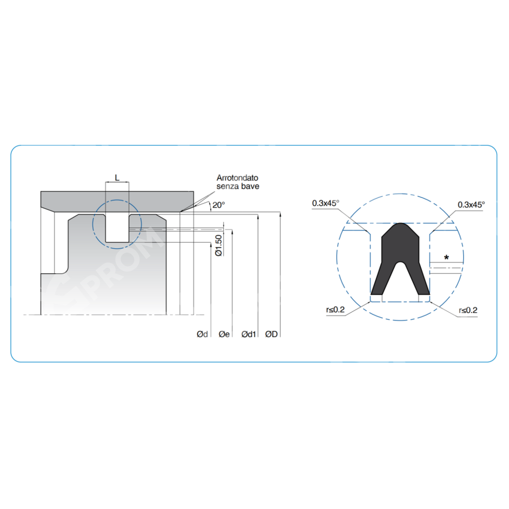 Уплотнение поршня K65 55-39-3,5 (K65-055)