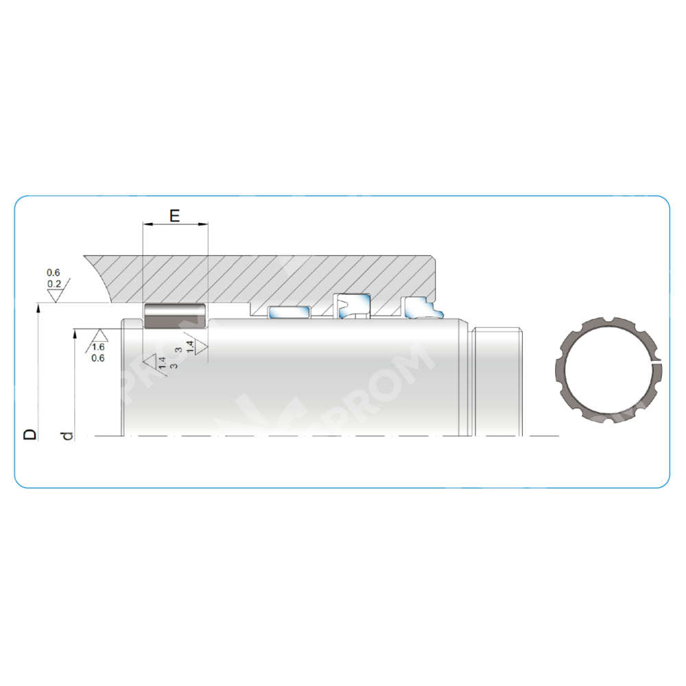 Направляющее кольцо HEN 40-50-16 (HEN 0500 0400 160 R0)