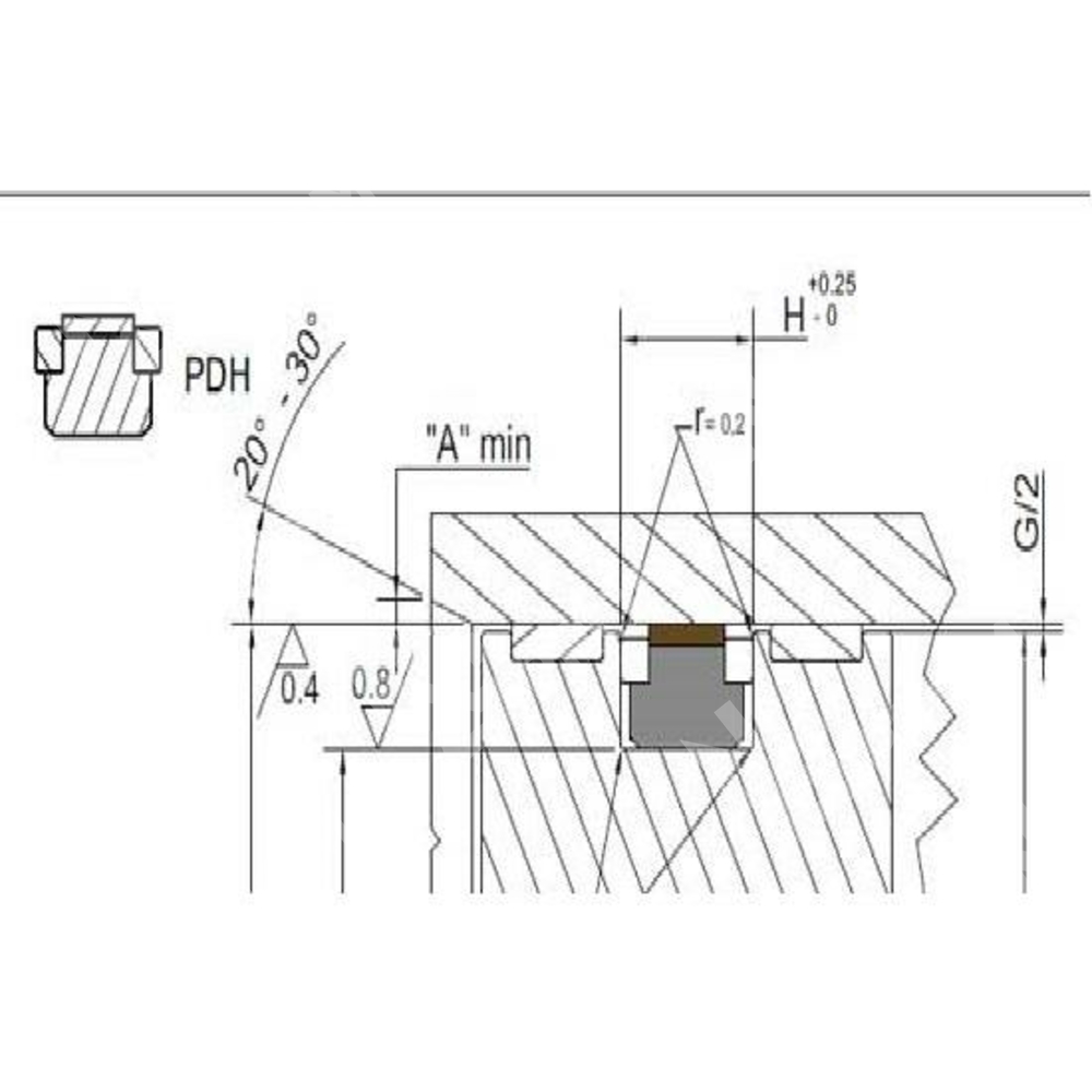 Уплотнение поршня PDH 105 (60-46-9)