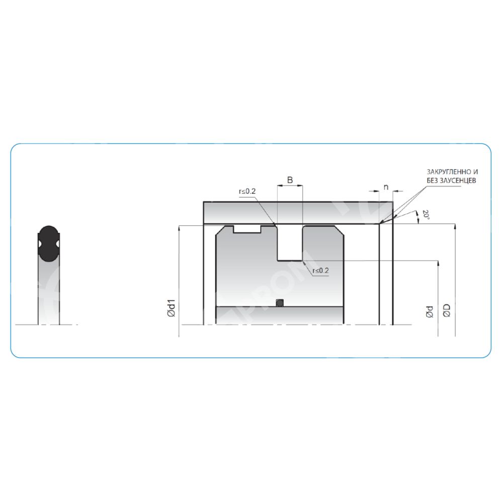 Уплотнение поршня K62 8-4-1,6 (K62-008)