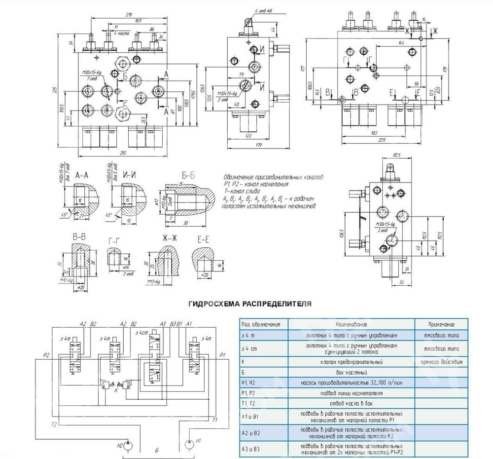 Гидрораспределитель MP-200.3.000