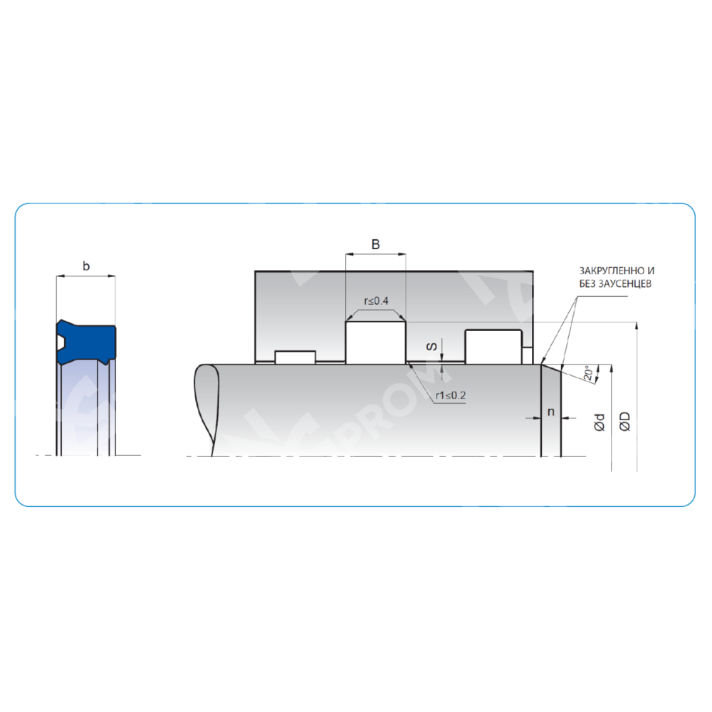 Манжета K38 50-63-9/10 (K38-050/8 PU)