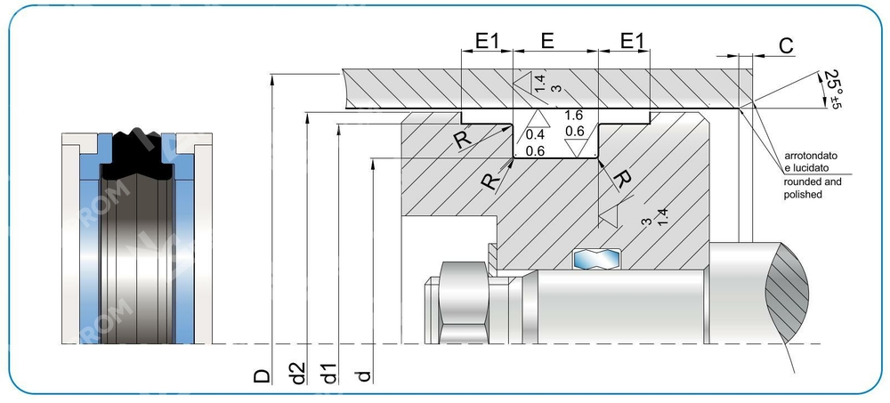 Уплотнение поршня KDSB 220-195-25,4/12,7 (KDSB 2200 1950 254 CX)