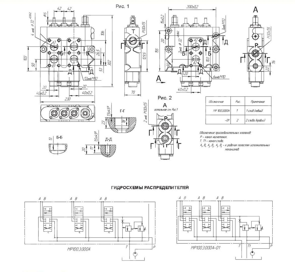 Гидрораспределитель 37.2110.000