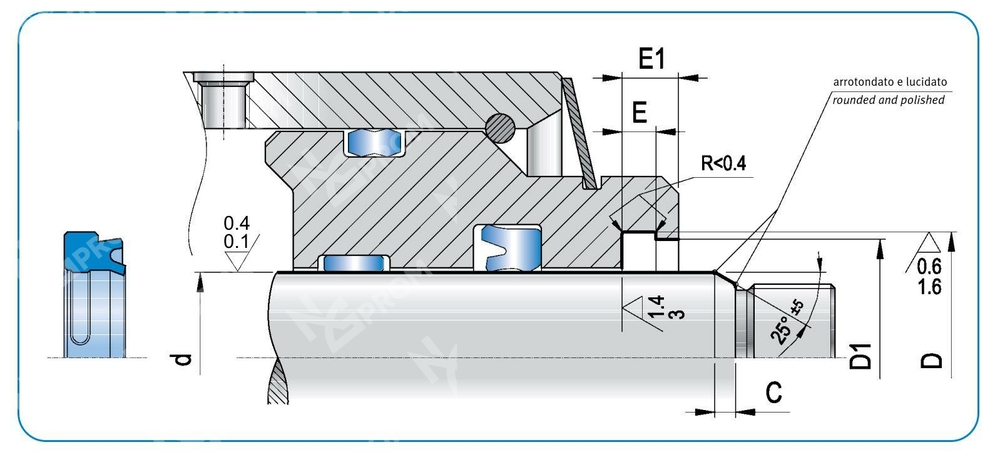 Грязесъемник WAT 160-175-9,5/12 (WAT 1600 1750 095 CO)