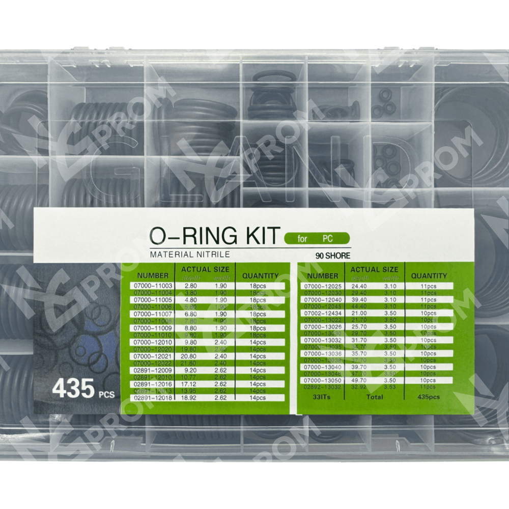 Набор уплотнительных колец O-Ring NBR90 435 шт для Komatsu
