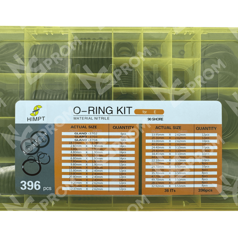 Набор уплотнительных колец O-Ring NBR90 396 шт для Caterpillar