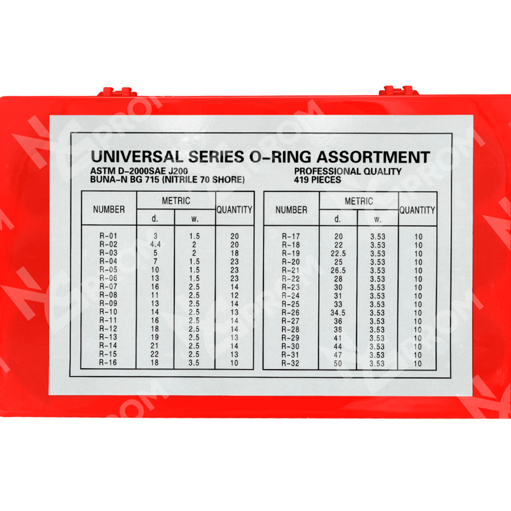 Набор уплотнительных колец O-Ring NBR70 метр 419 шт 8B