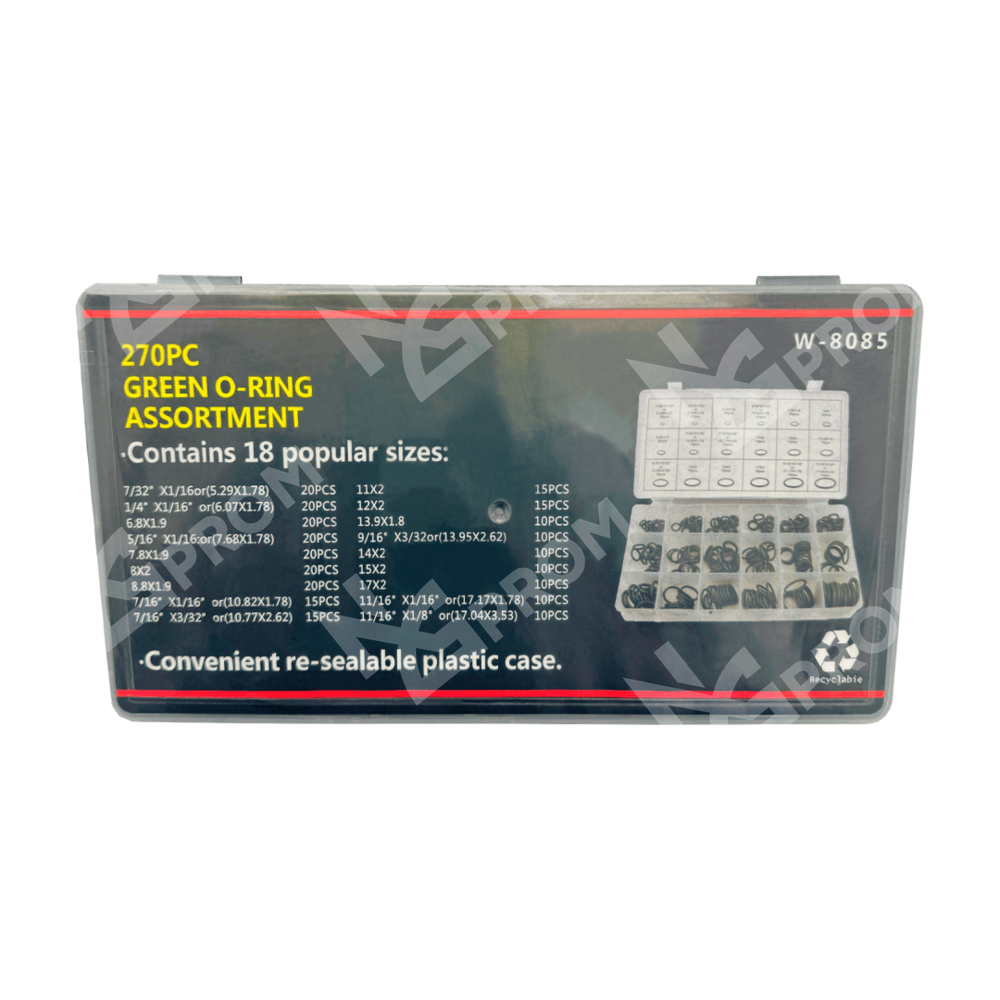 Набор уплотнительных колец O-Ring NBR70 270 шт зеленый