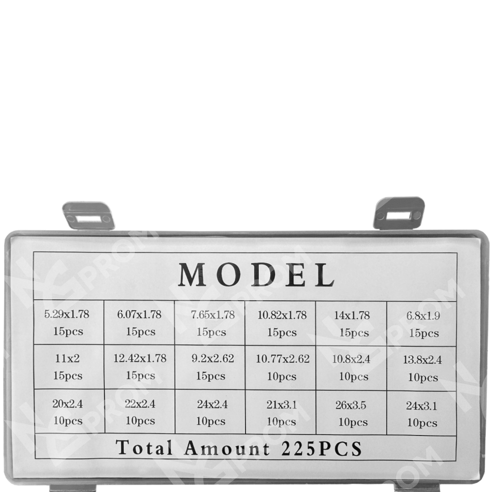 Набор уплотнительных колец O-Ring NBR70 225 шт фиолетовый
