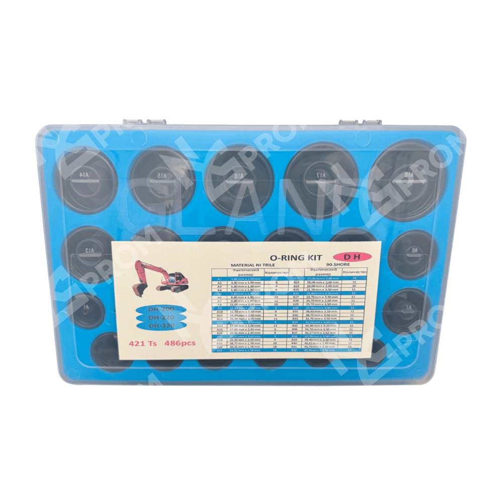 Набор уплотнительных колец O-Ring NBR90 486 шт для Daewoo/Doosan