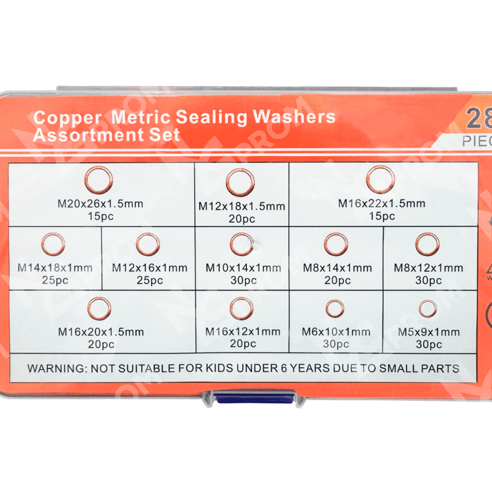 Набор медных шайб 280 шт