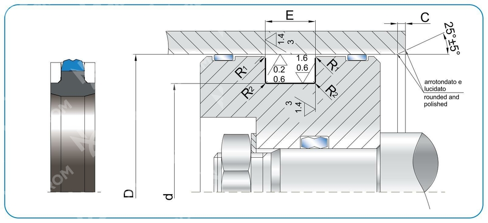 Уплотнение поршня PHP 150-127-16 (PHP 1500 1270 160 CX)