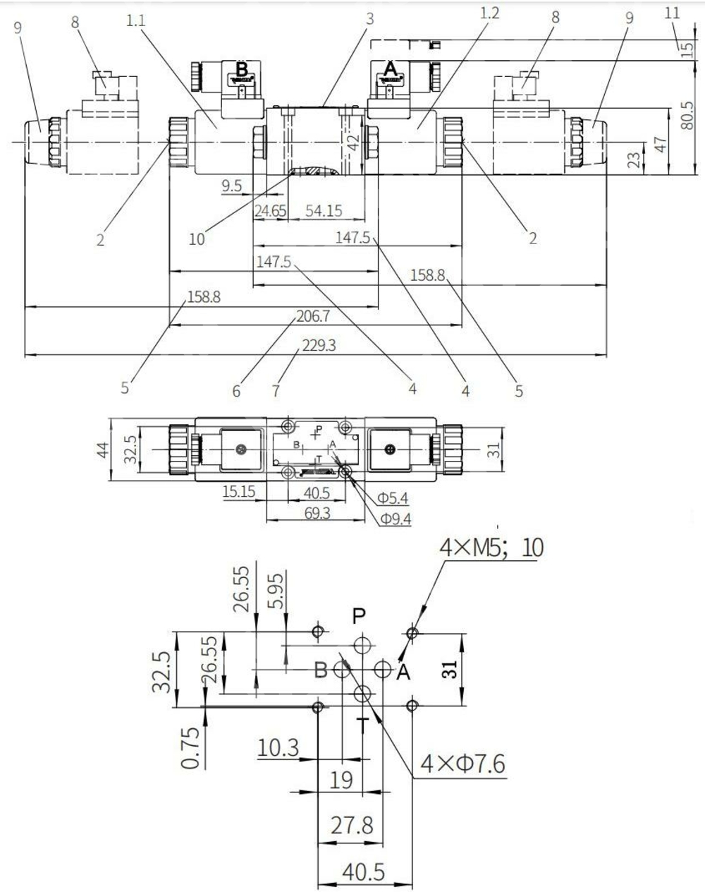 Гидрораспределитель 4WE6Q61/CG12N9Z5L с электромагнитным управлением