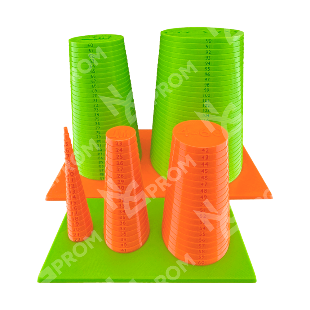 Набор конусов для определения размера колец O-RING 4-120мм