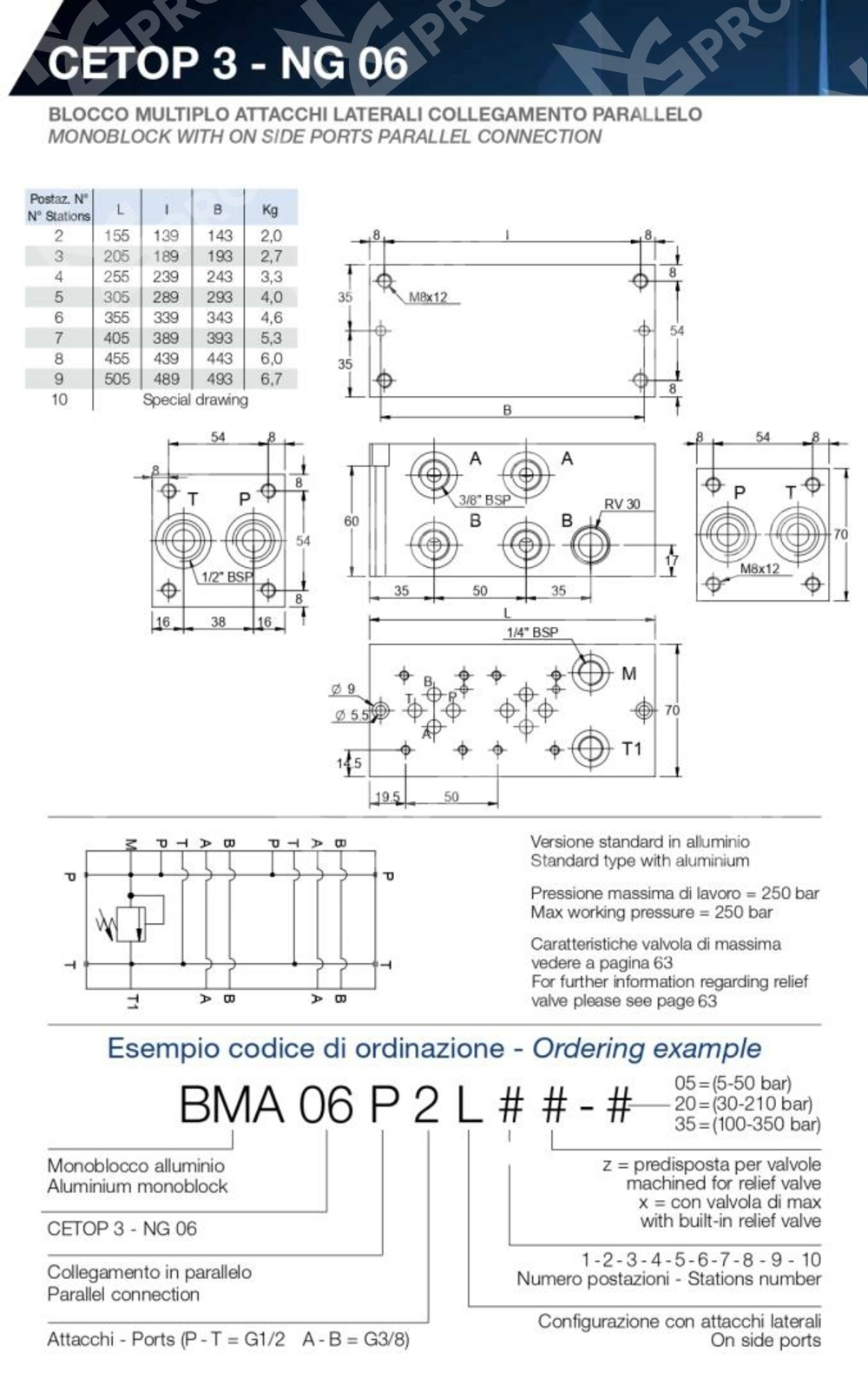 Плита монтажная BMA06P2L2X-05