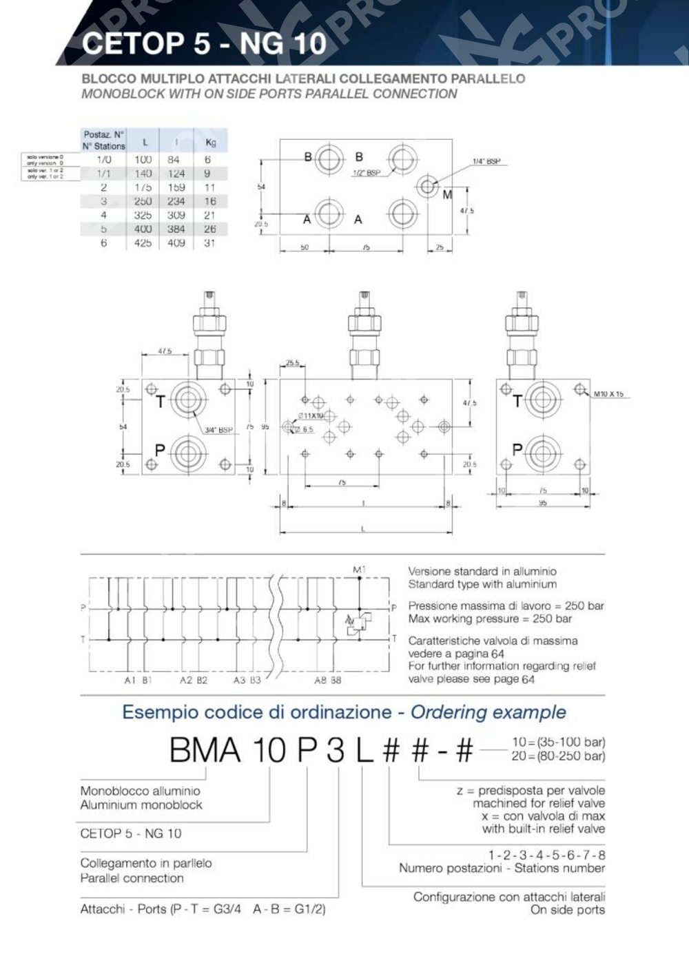 Плита монтажная BMA10P3L2X-10