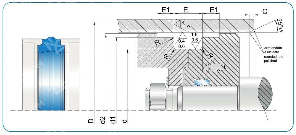 Уплотнение поршня KDSP 32-24-10/4 (KDSP 0320 0240 100 CX)