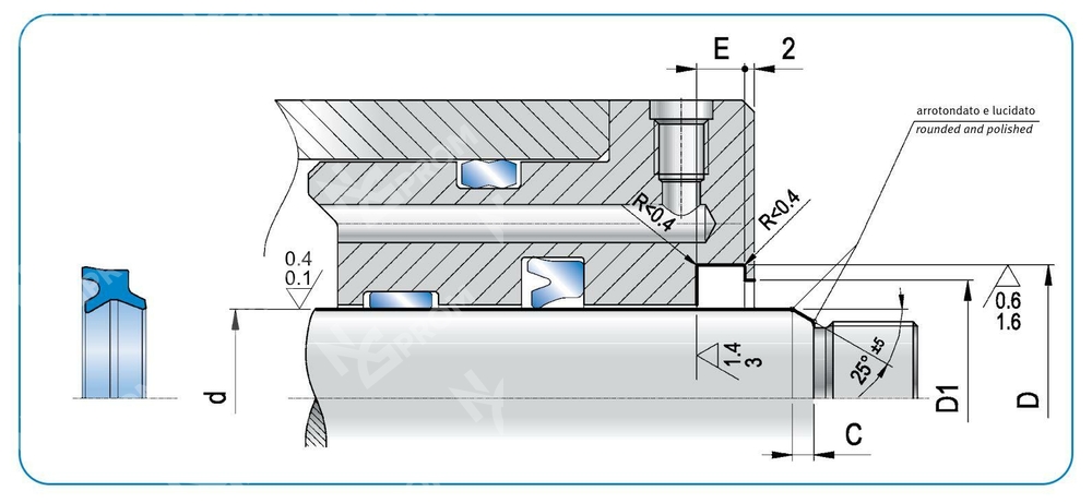 Грязесъемник WED 28-36-5 (WED 0280 0360 050 C0)