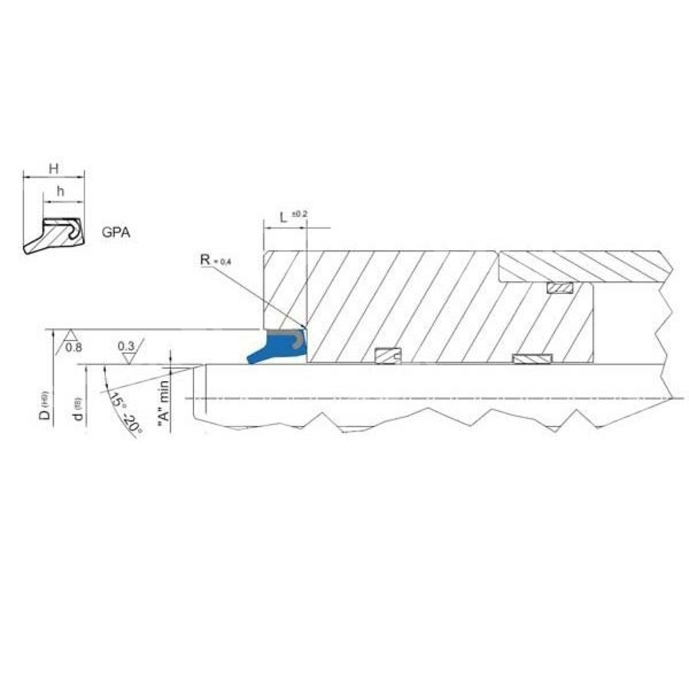 Грязесъемник армированный GPA 1507 (32-42-7/10)