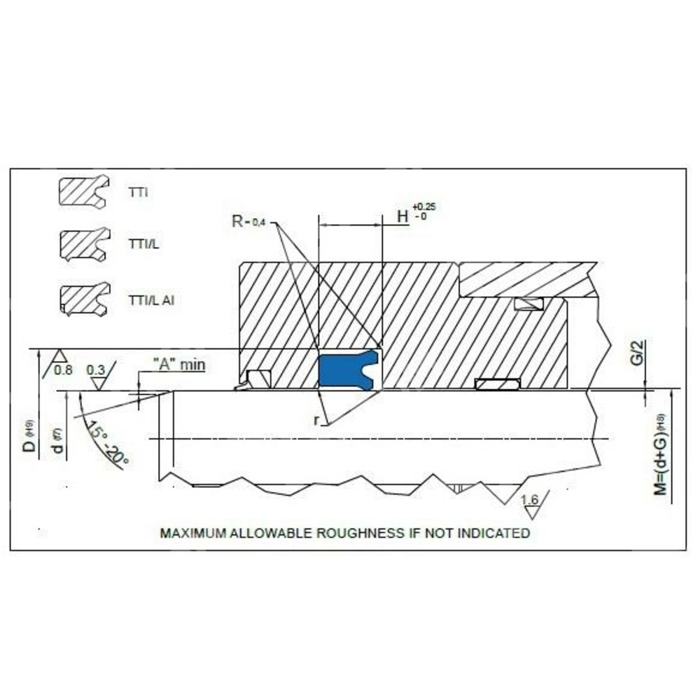 Манжета TTI/L 1646 (48-56-12/13)