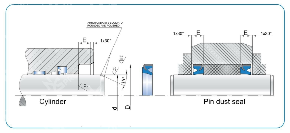 Грязесъемник армированный IWP 25-39-5,2 (IWP 0250 0390 052 CA)