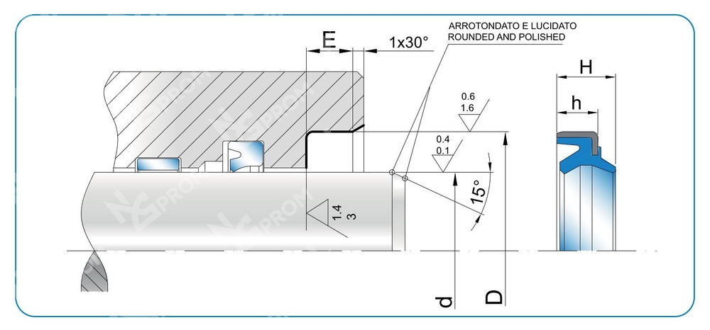 Грязесъемник армированный DWP 115-131-9/12 (DWP 1150 1310 090 CA)