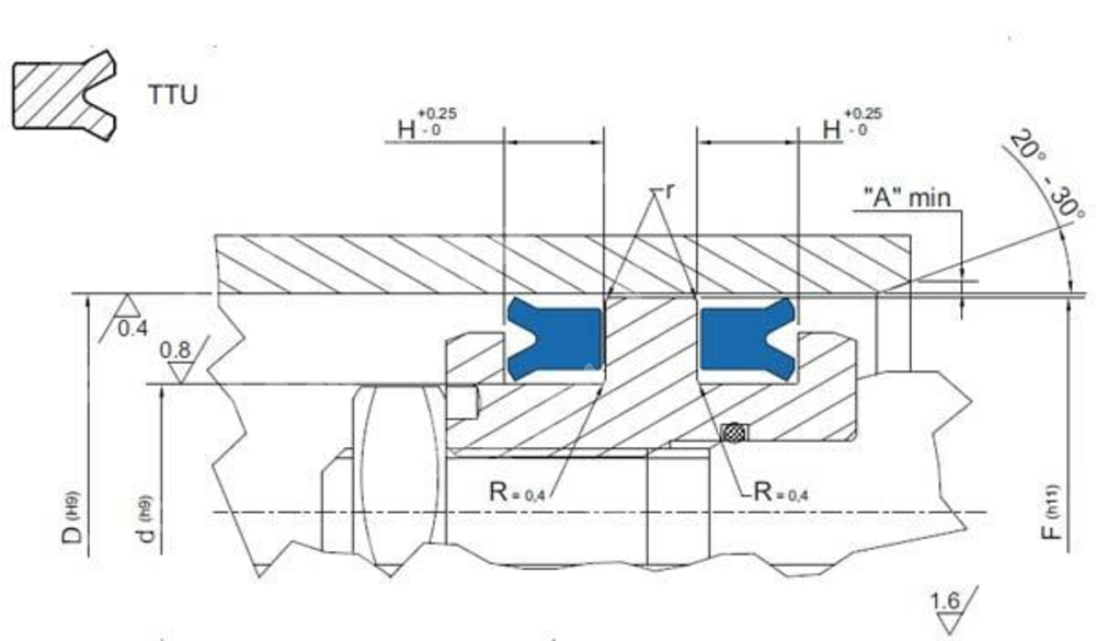 Манжета TTU 1880/1 (190-206-20/21)
